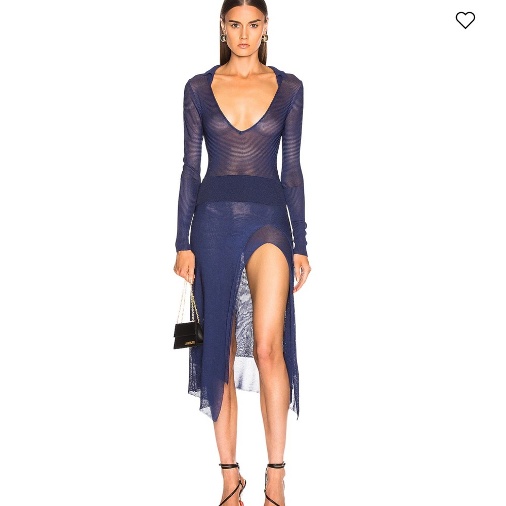 Jacquemus Notte Navy Blue Women's Dress